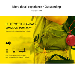 Portable Hiking bluetooth Speaker Shock Resistance IPX6 Waterproof