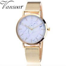 Load image into Gallery viewer, HOTDEAL Women Fashion Silver And Gold Mesh Marble Quartz Watch