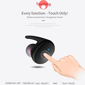 Touch Wireless Sports Headphones IPX5 Waterproof