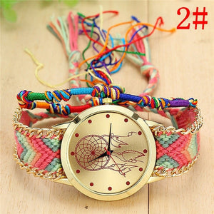 Ladies Handmade Braided Dreamcatcher Quartz Watch