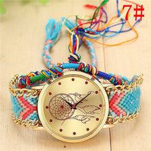 Load image into Gallery viewer, Ladies Handmade Braided Dreamcatcher Quartz Watch