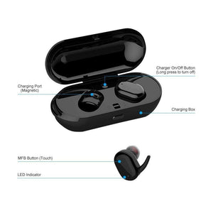 Touch Wireless Sports Headphones IPX5 Waterproof